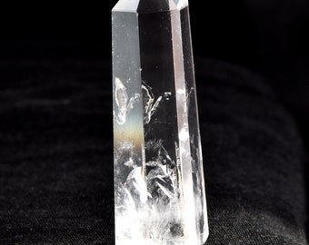 Himalayan wisdom quartz  6 sided   devic mirror obelisk wand   6428