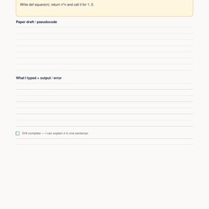 Python for Beginners Five Projects Practice Lab Workbook | Coding Drills PDF image 3