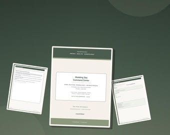 Wedding Day Command Center | Vendor Timeline Run-of-Show Workbook PDF