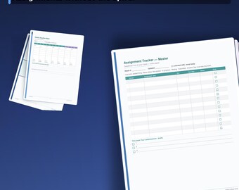 ADHD College Study Planner | Assignment Tracker, Focus Blocks, Exam Countdown | Printable PDF + Digital GoodNotes