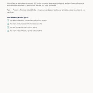 Python for Beginners Five Projects Practice Lab Workbook | Coding Drills PDF image 2