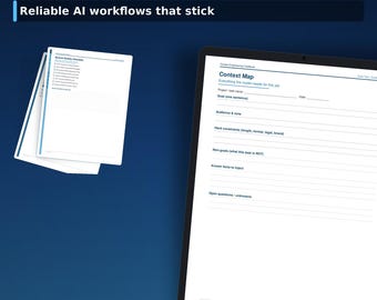 Context Engineering Fieldbook | AI Workflow Workbook PDF | Prompt Test Harness Printable
