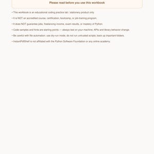 Python for Beginners Five Projects Practice Lab Workbook | Coding Drills PDF image 5