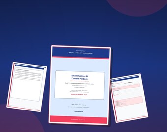 Small Business AI Content Playbook | ChatGPT Claude Prompts for Sellers PDF