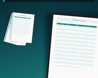 UPI Smart Money Safety Records Workbook | Transaction Log Fraud Refund Tracker PDF