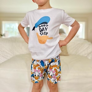 Donald Duck Kids Tee , Disney Set, Disney Vacation Tee for kids, toddler & baby Disney Outfit, Kids Donald Duck Set, Boys Disney Set Outfit