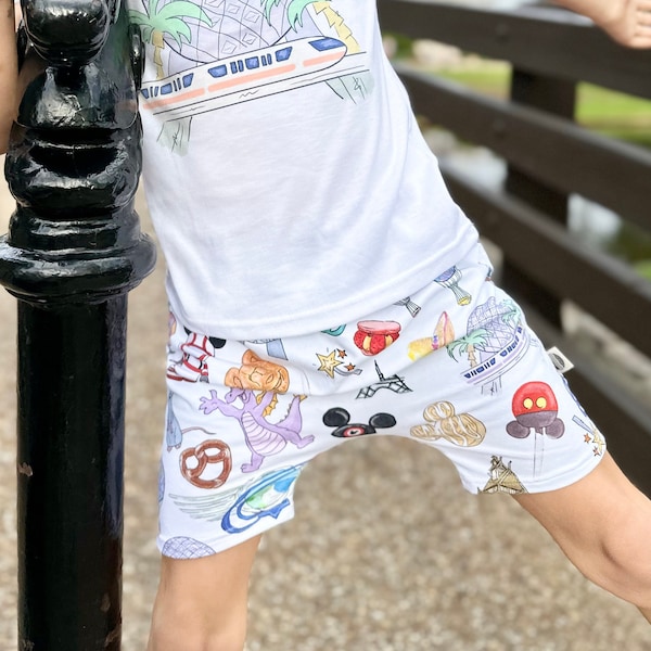 Shorts pour enfants Epcot Crew, shorts Disney pour enfants, bébés et enfants, shorts Mickey, shorts Disney pour garçons, tenue Epcot pour enfants, Figment