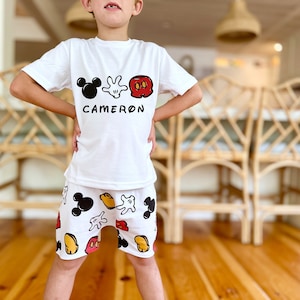Chemise magique souris personnalisée, ensemble Magic Kingdom, t-shirt vacances Disney tenue Disney pour enfants et bébé, t-shirt souris pour enfants, tenue ensemble Disney pour garçons