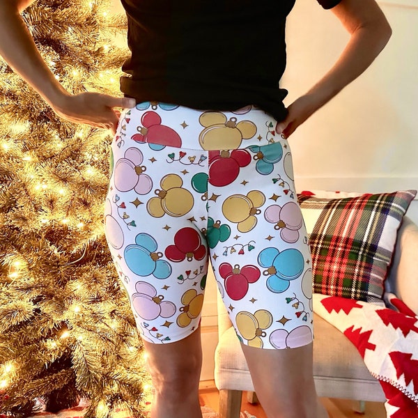 Damen Weihnachten Disney Bikershorts, Micky Bikershorts, Disney Bikershorts, Disney Bikershorts für Erwachsene