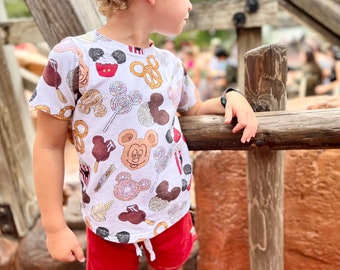 Kids Disney Snack T-shirt, Theme Park Snack Tee, Disney Vacation Tee for Kids, Disney Trip T-shirt, Mickey tee, Disney Character Shirt