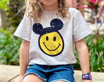 T-shirt Disney Mickey Smiley Face, Mickey famille en t, t-shirt adulte Epcot Disney pour enfants, t-shirt Disney adulte, t-shirts voyage en famille vacances Disney