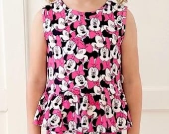 Girls Minnie Mouse Tank, Kids Baby Disney Tank, Disney Vacation Tee for Kids, Disney Trip T-shirt, Girls Disney Shirt, Minnie Tank Top