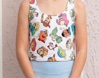 Conjunto deportivo de ropa deportiva de Hollywood Studio para niñas / Conjunto de Toy Story / Camiseta sin mangas y falda de 2 piezas / Ropa deportiva informal de Disney para niños