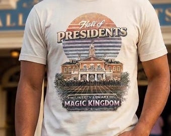 Vintage Hall of Presidents Magic Kingdom T-Shirt, Retro Theme Park Tee
