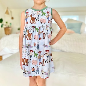 Girls Toy Story Dress, Kids Disney Dress, Girls Disney Dress, Girls Toy Story Outfit, Hollywood Studios Outfit, Disney World Dress Kids