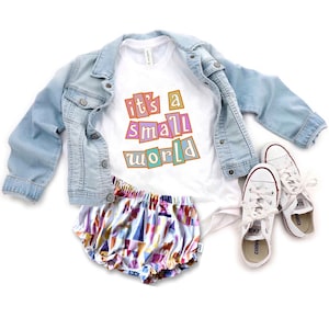 It’s a Small World T Shirt Set, Disneyland Outfit Disney World Outfit Set, Disney Vacation Tee kids baby Disney Outfit, Girls Disney Outfit