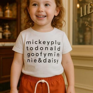 Girls Mouse Friends Tee Shorts Set, Disney Vacation Outfit, toddler baby Disney Outfit, Kids Mouse t-shirt, Girls Disney Set Outfit image 3