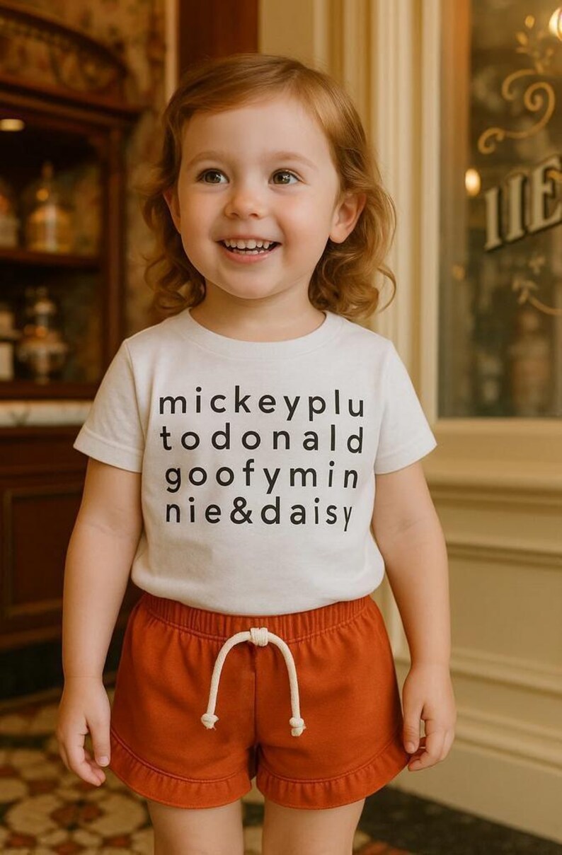 Girls Mouse Friends Tee Shorts Set, Disney Vacation Outfit, toddler baby Disney Outfit, Kids Mouse t-shirt, Girls Disney Set Outfit image 3