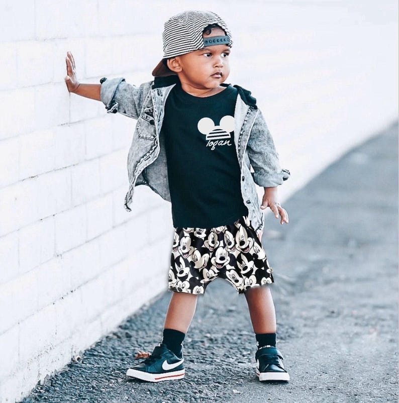 Custom Disney Shirt Set ,Disney Vacation Tee for kids toddler & baby Disney Outfit, Kids Mouse t-shirt, Boys Disney Outfit image 6