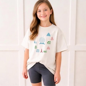 Epcot Landen-T-shirt voor kinderen, Disney World-T-shirt, Disney Vacation-kinderenset, Disney-kinderoutfit, Disney Trip-T-shirt, Epcot-shirt, WDW-kinderT-shirts