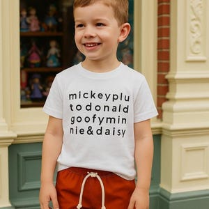 Girls Mouse Friends Tee Shorts Set, Disney Vacation Outfit, toddler baby Disney Outfit, Kids Mouse t-shirt, Girls Disney Set Outfit image 1