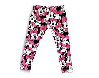 Minnie Mouse Leggings for Kids Baby Toddler, Kids, Disney pants, Mickey Mouse Pants, Disney Leggings, Girls Mickey Pants, Mickey Pants