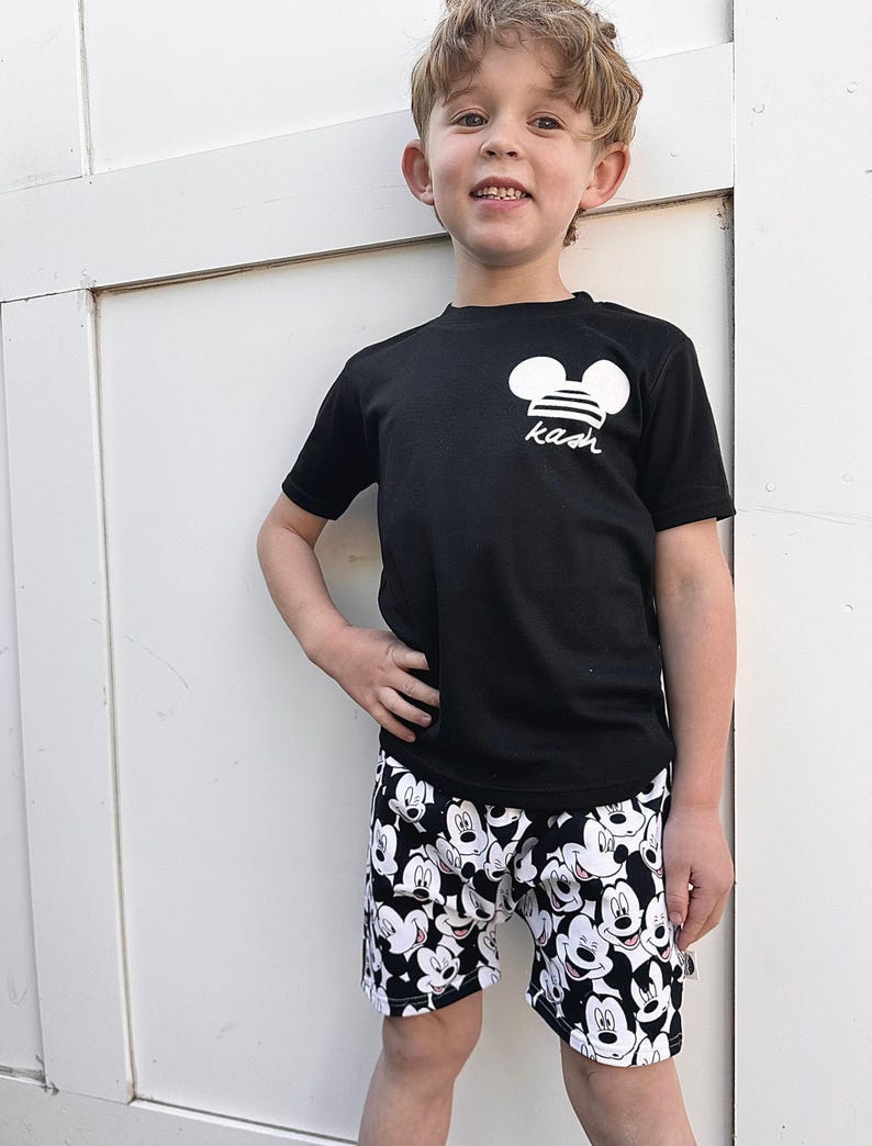 Custom Disney Shirt Set ,Disney Vacation Tee for kids toddler & baby Disney Outfit, Kids Mouse t-shirt, Boys Disney Outfit image 1