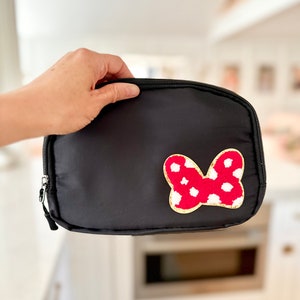 Disney heuptasje met Minnie-strik, Disney heuptas, Disney schoudertas, reistas, chenille-patches