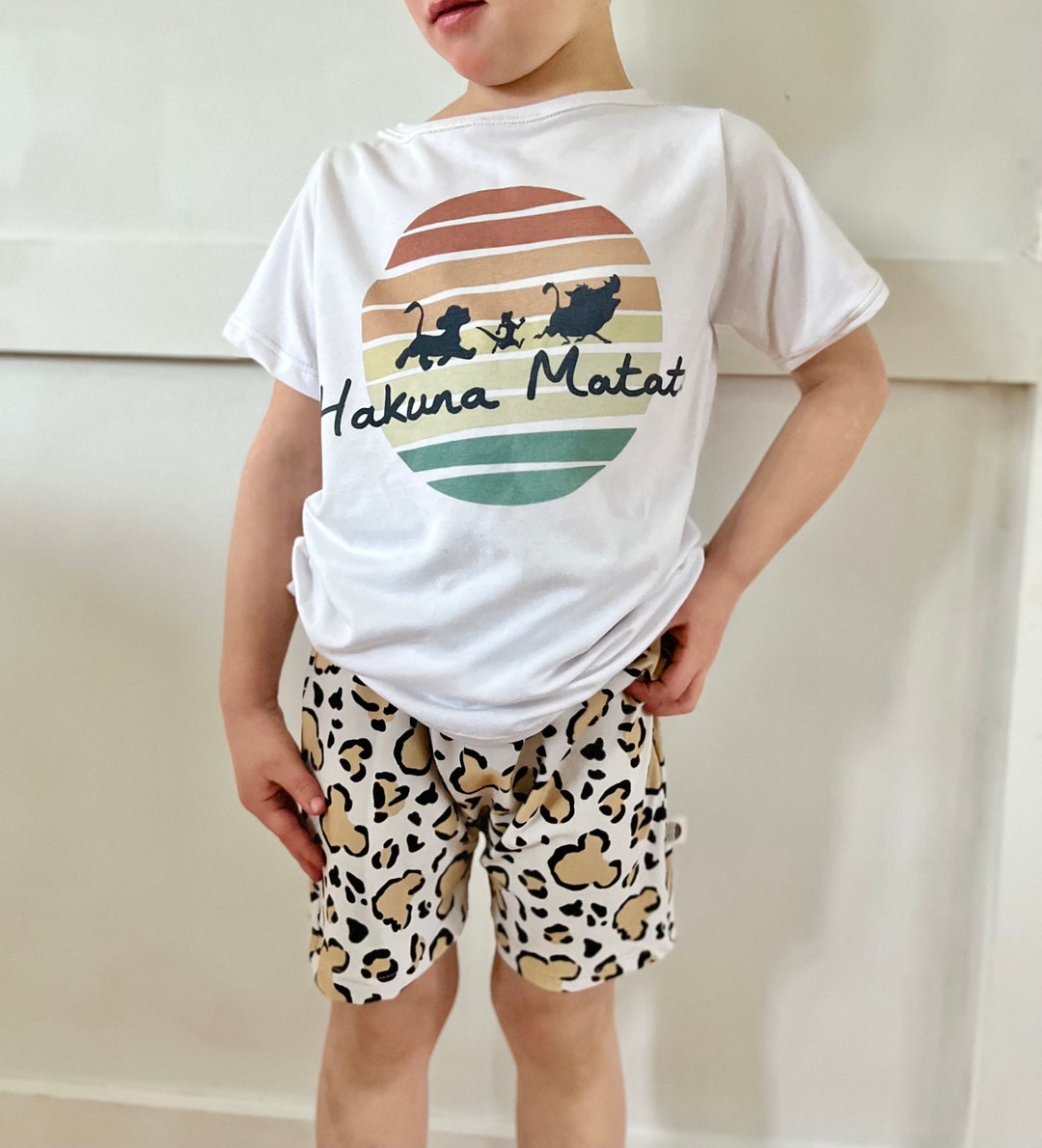 KIDS T-SHIRT DRESS 12-14 ANIMAL ARMY