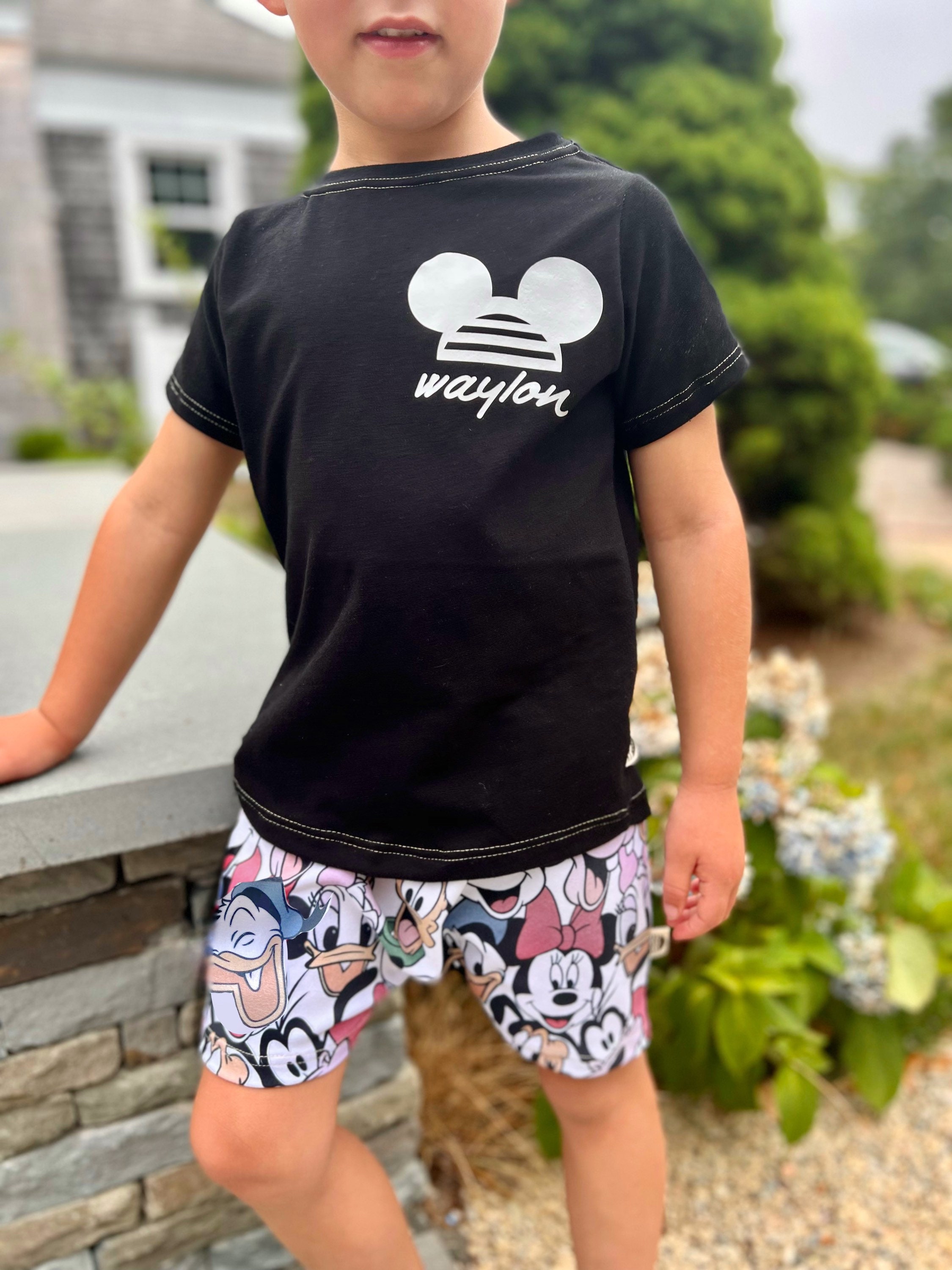 Traje de Mickey Mouse para bebé, niño Y niña, camiseta de moda de verano,  pantalones cortos