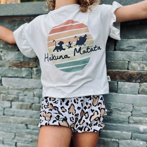 Girls Lion King Set, Hakuna Matata Tee, Park Set Shorts Tee,Park Vacation Tee, kids Park Outfit,Animal Kingdom Set,Girls Park Outfit