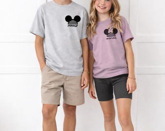 Custom Mouse Name Tee , Disney Set, Disney Vacation Tee kids, baby Disney Outfit,Kids Mouse t-shirt, Boys Disney Set Outfit,Mouse friends