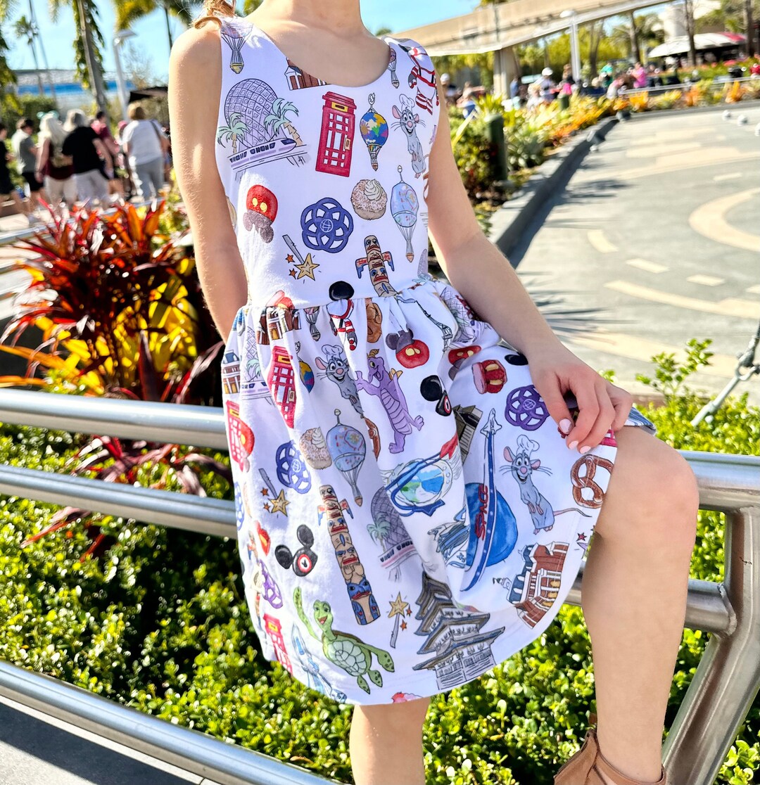 Girls Epcot Dress, Kids Disney Dress, Girls Disney Dress, Girls Epcot