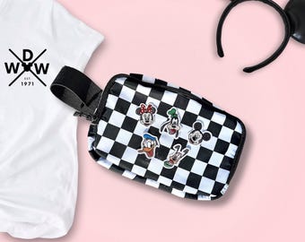 Disney Gürteltasche mit Charakter Patch, Disney Gürteltasche, Crossbody Disney Tasche, Reisetasche, Chenille Patches, Fab Five Bauchtasche