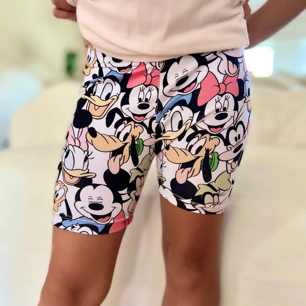 Shorts/shorts motard Mickey + Friends pour enfants, bébés et enfants, shorts Disney, shorts Mickey, shorts Disney pour filles, ensemble Minnie Mickey