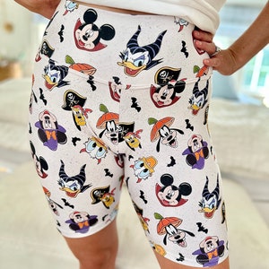 Women’s Halloween Disney Biker Shorts, Mouse Biker Shorts, Adult Mouse Bike Shorts, Disney Biker Shorts, Disney Bike Shorts Adult