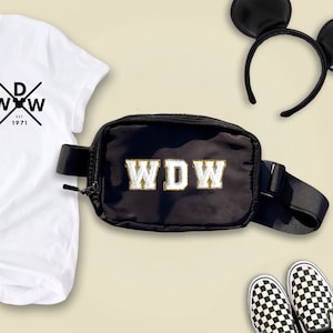 Disney aangepaste heuptasje-letterpatch, Disney heuptas, crossbody Disney-tas, reistas, chenille-patches, Fab Five heuptasje