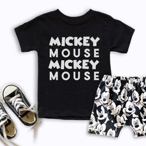 Mickey Mouse Tee Shorts Set, Disney Vacation Tee for kids, toddler & baby Disney Outfit, Kids Mickey t-shirt, Boys Disney Set Outfit