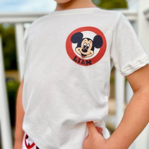 Custom Mickey Mouse Club Name Tee , Disney Set, Disney Vacation Tee kids & baby Disney Outfit, Kids Mickey t-shirt, Boys Disney Set Outfit