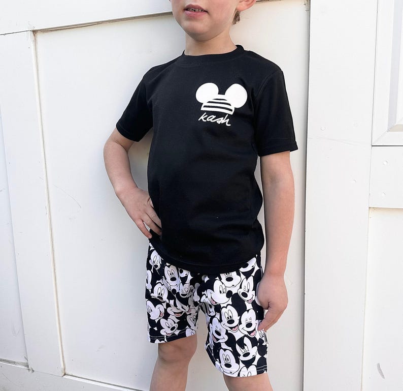 Custom Disney Shirt Set ,Disney Vacation Tee for kids toddler & baby Disney Outfit, Kids Mouse t-shirt, Boys Disney Outfit image 7