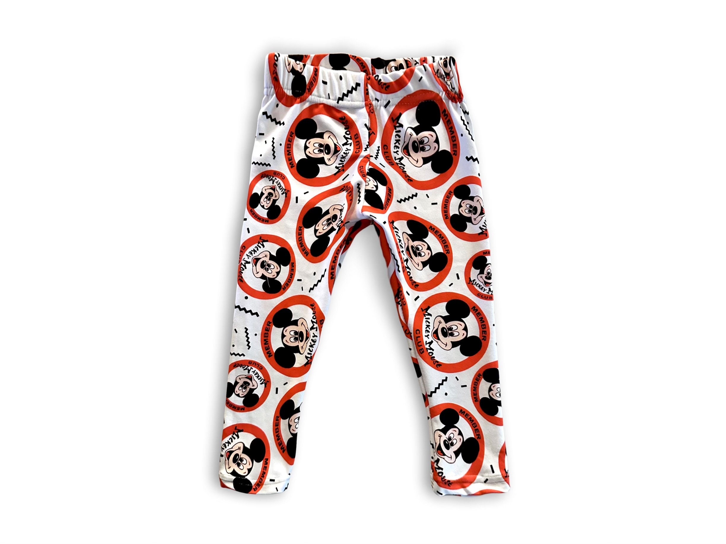 Mickey Mouse Club Leggings for Kids, Baby Toddler Kids , Disney pants,  Mickey Mouse Pants, Disney Leggings, Girls Mickey Pants, Mickey Pants