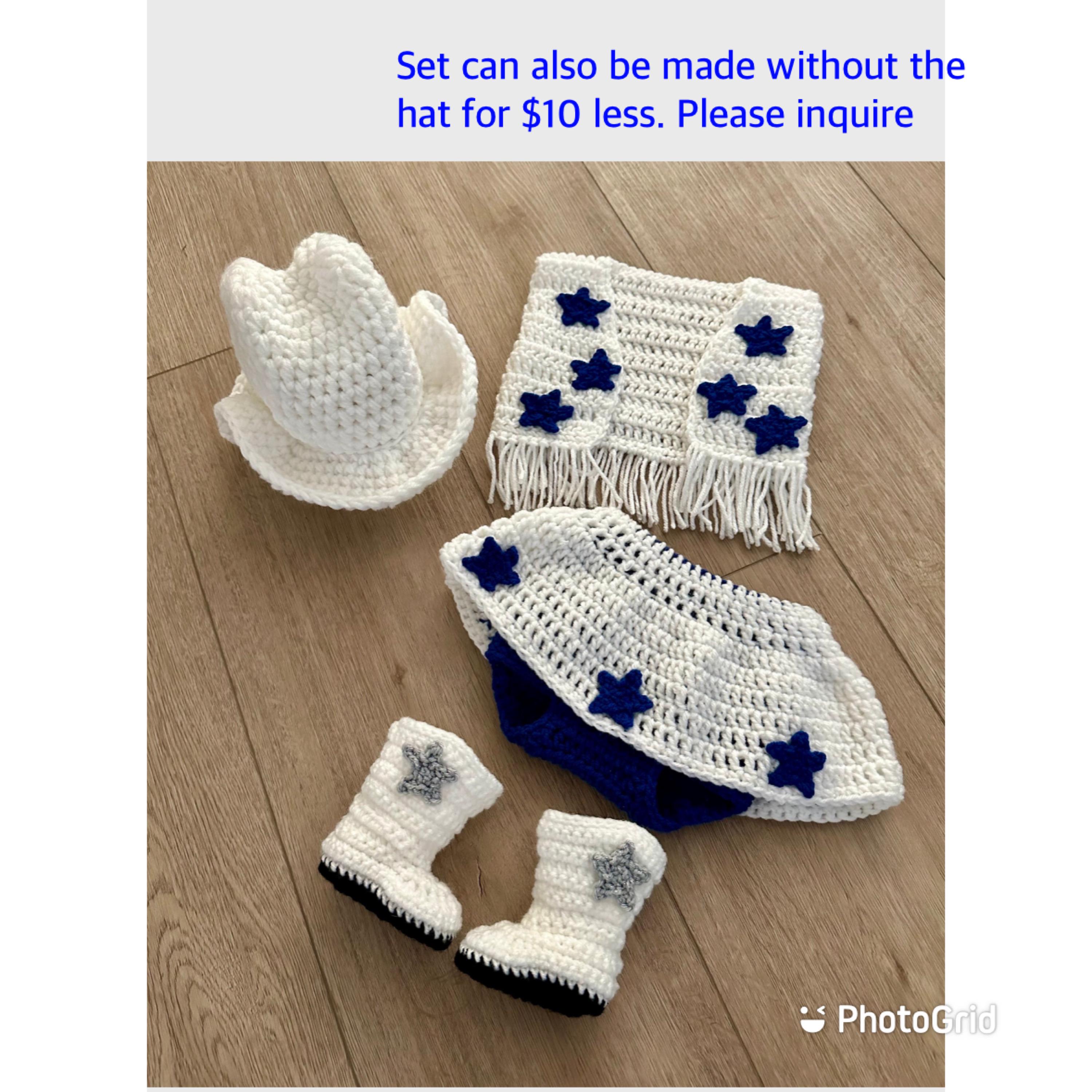 Infant Western Cowgirl Cheerleader Photo prop set