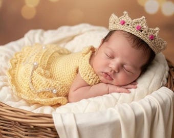 Princess Belle inspired newborn photo prop/costume