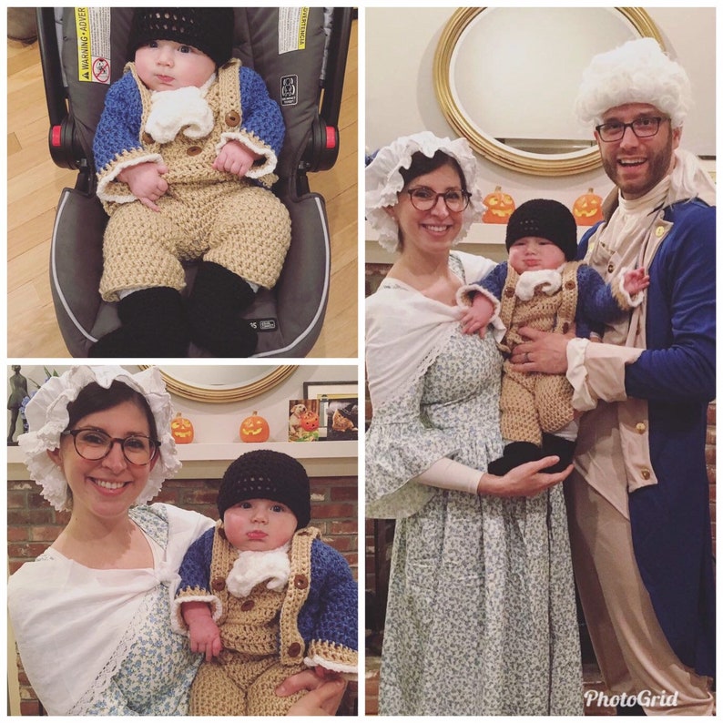 Alexander Hamilton/George Washington inspired Infant Halloween costume/photo prop image 4