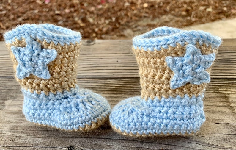 Cowboy Hat and Bootsinfantbaby blue and beige