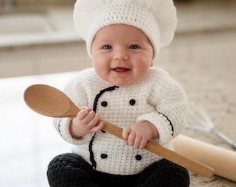 Infant chef/baker/cook Halloween costume/photo prop set