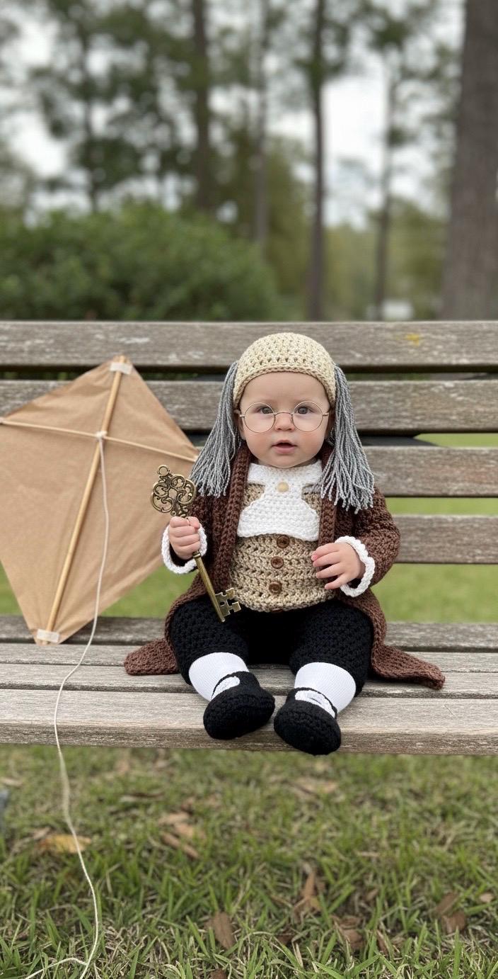Forum Novelties - Costume Per Bambino Benjamin Franklin, Inventore E Scienziato, Taglia Media - 4