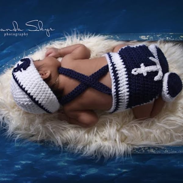 Sailor/Nautical Baby photo prop set