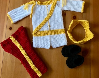 Prince inspired infant Halloween costume/photo prop/ crochet