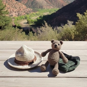 Park Ranger infant photo prop/shower gift/ costume/teddy bear